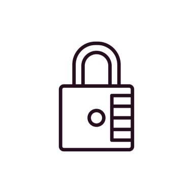 asma kilit ikon vektör çizimi