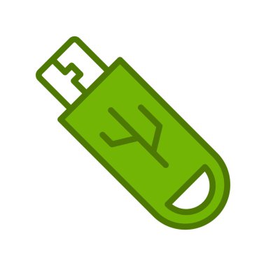usb flash disk vektör illüstrasyonu