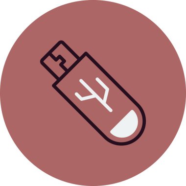 usb flash disk vektör illüstrasyonu