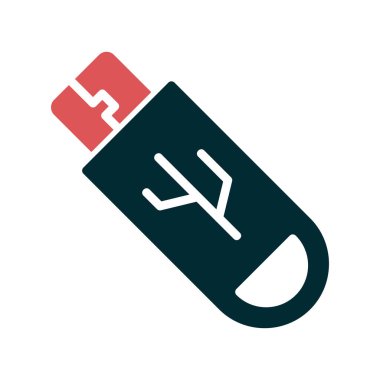 usb flash disk vektör illüstrasyonu