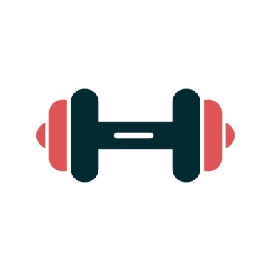 Dumbbell simgesi, modern vektör illüstrasyon tasarımı.