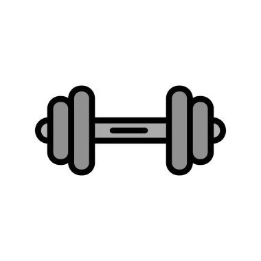Dumbbell simgesi, modern vektör illüstrasyon tasarımı.