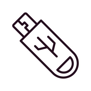 Pendrive simgesi, modern vektör illüstrasyon tasarımı.