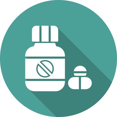 İlaç simgesi, modern vektör çizimi.