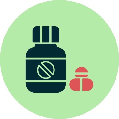 İlaç simgesi, modern vektör çizimi.