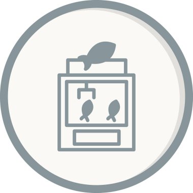 Balıkçılık Makinesi. Web simgesi basit illüstrasyon