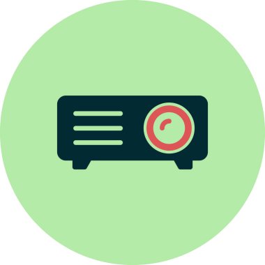 Projektör simgesi, modern vektör illüstrasyon tasarımı.