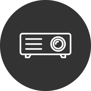 Projektör simgesi, modern vektör illüstrasyon tasarımı.