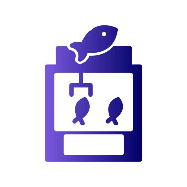 Balıkçılık Makinesi. Web simgesi basit illüstrasyon