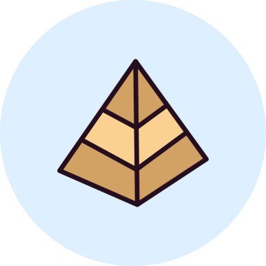 piramit figür vektör resimleme simgesi