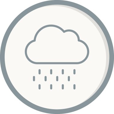 Yağmurlu bulut, hava vektörü simgesi