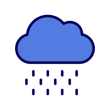 Yağmurlu bulut, hava vektörü simgesi