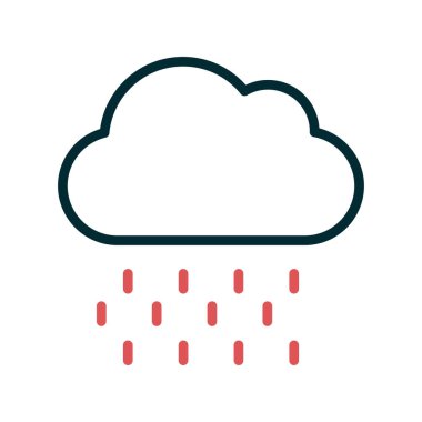 Yağmurlu bulut, hava vektörü simgesi