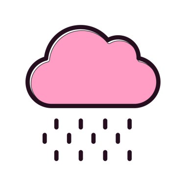 Yağmurlu bulut, hava vektörü simgesi