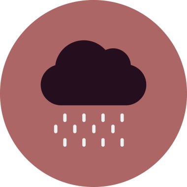 Yağmurlu bulut, hava vektörü simgesi