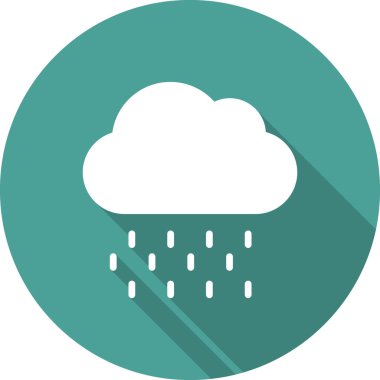 Yağmurlu bulut, hava vektörü simgesi