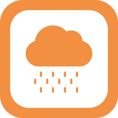 Yağmurlu bulut, hava vektörü simgesi