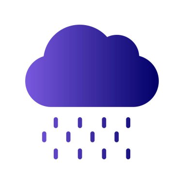 Yağmurlu bulut, hava vektörü simgesi