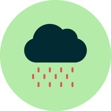 Yağmurlu bulut, hava vektörü simgesi