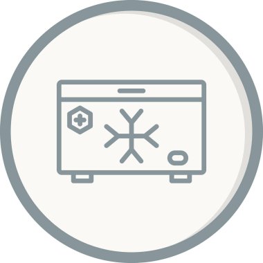 Dondurucu basit simgesi, vektör illüstrasyonu