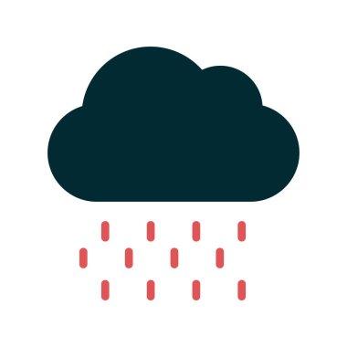 Yağmurlu bulut, hava vektörü simgesi