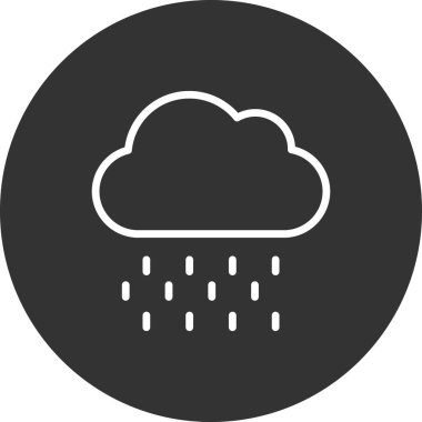 Yağmurlu bulut, hava vektörü simgesi