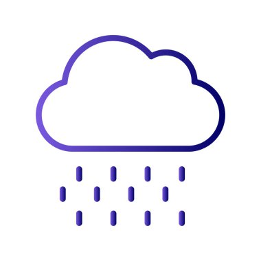 Yağmurlu bulut, hava vektörü simgesi