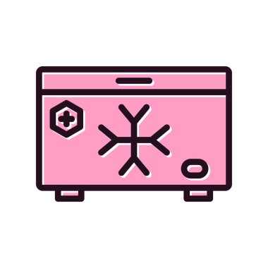 Dondurucu basit simgesi, vektör illüstrasyonu