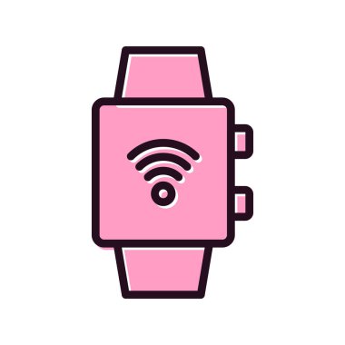 smartwatch simgesi, vektör illüstrasyonu