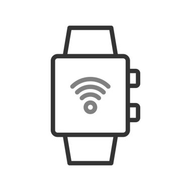 smartwatch simgesi, vektör illüstrasyonu