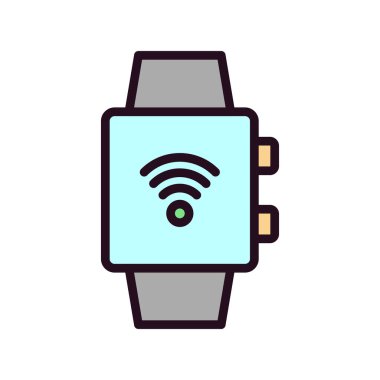 smartwatch simgesi, vektör illüstrasyonu