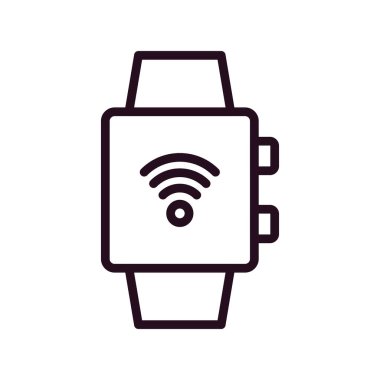 smartwatch simgesi, vektör illüstrasyonu