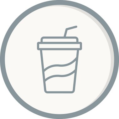 Gazoz. Web simgesi vektör illüstrasyonu