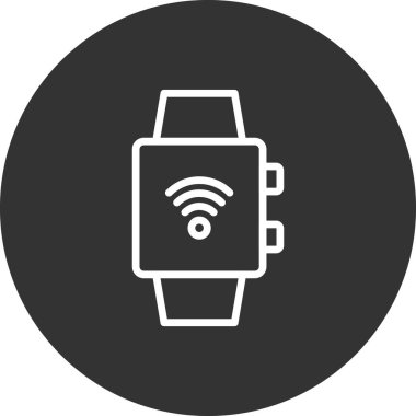 smartwatch simgesi, vektör illüstrasyonu