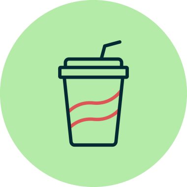 Gazoz. Web simgesi vektör illüstrasyonu