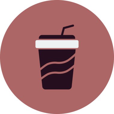 Gazoz. Web simgesi vektör illüstrasyonu