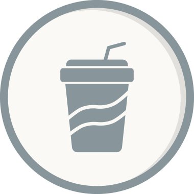 Gazoz. Web simgesi vektör illüstrasyonu