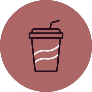 Gazoz. Web simgesi vektör illüstrasyonu