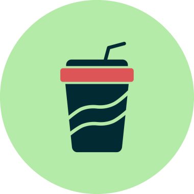 Gazoz. Web simgesi vektör illüstrasyonu