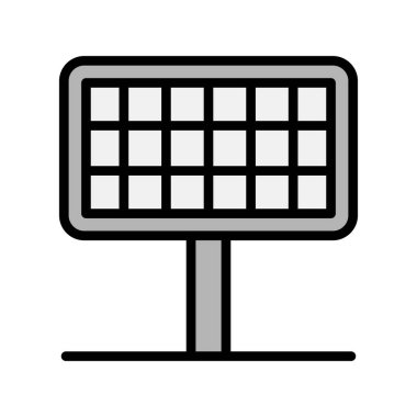 Güneş Paneli basit simgesi, vektör illüstrasyonu