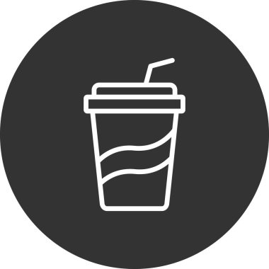 Gazoz. Web simgesi vektör illüstrasyonu