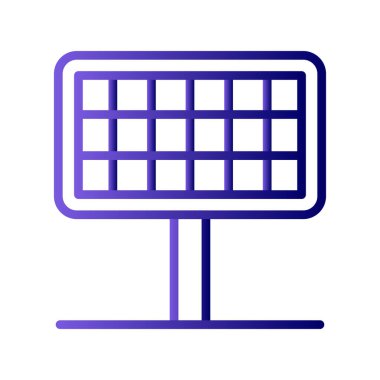 Güneş Paneli basit simgesi, vektör illüstrasyonu