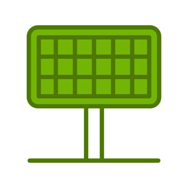 Güneş Paneli basit simgesi, vektör illüstrasyonu