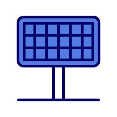 Güneş Paneli basit simgesi, vektör illüstrasyonu