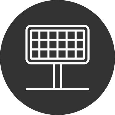 Güneş Paneli basit simgesi, vektör illüstrasyonu