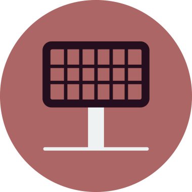 Güneş Paneli basit simgesi, vektör illüstrasyonu