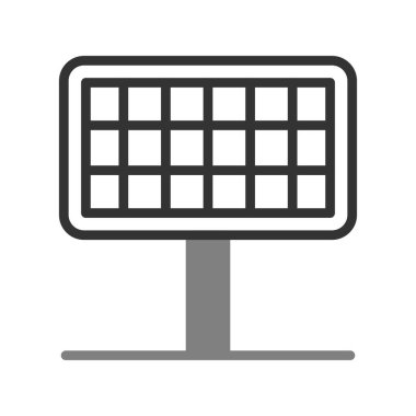 Güneş Paneli basit simgesi, vektör illüstrasyonu