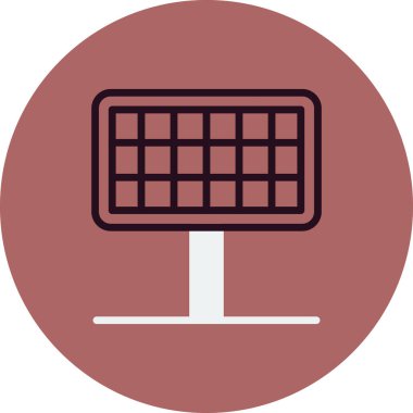 Güneş Paneli basit simgesi, vektör illüstrasyonu