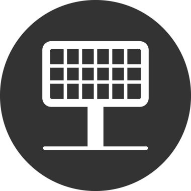 Güneş Paneli basit simgesi, vektör illüstrasyonu