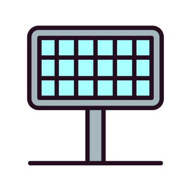 Güneş Paneli basit simgesi, vektör illüstrasyonu